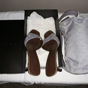 Lilac Gucci set purse & sandals
